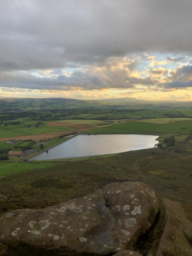 View of the reservoir from the crag