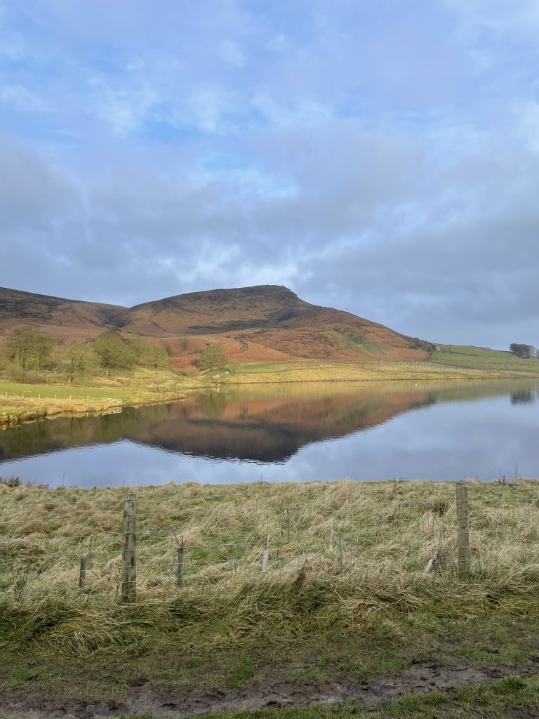 Embsay reservoir and crag