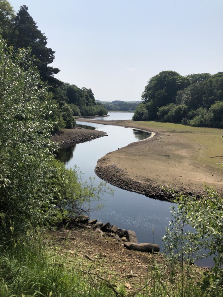 inlet to the reservoir