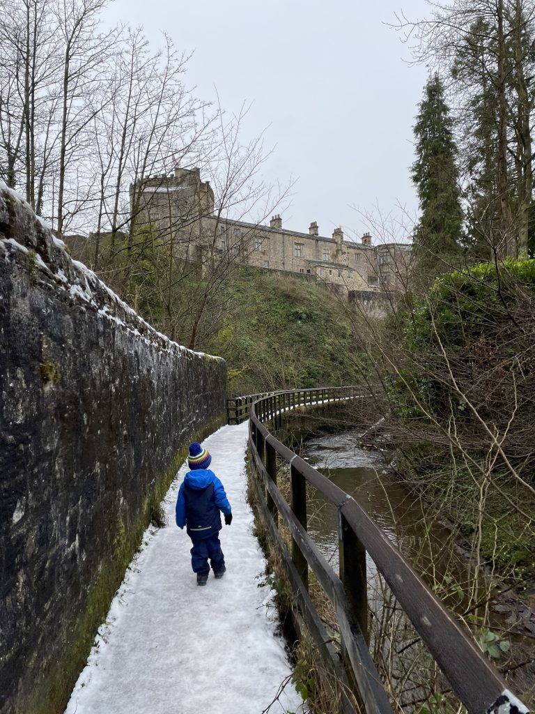 The route up to skipton woods behind the castle