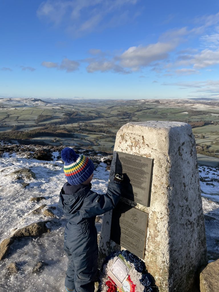 Trig point on Beamsley Beacon