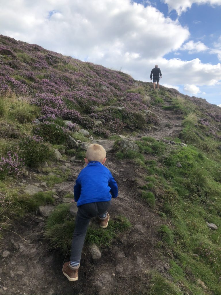 climbing up Beamsley Beacon