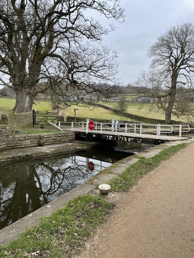 Swing bridge over the canal