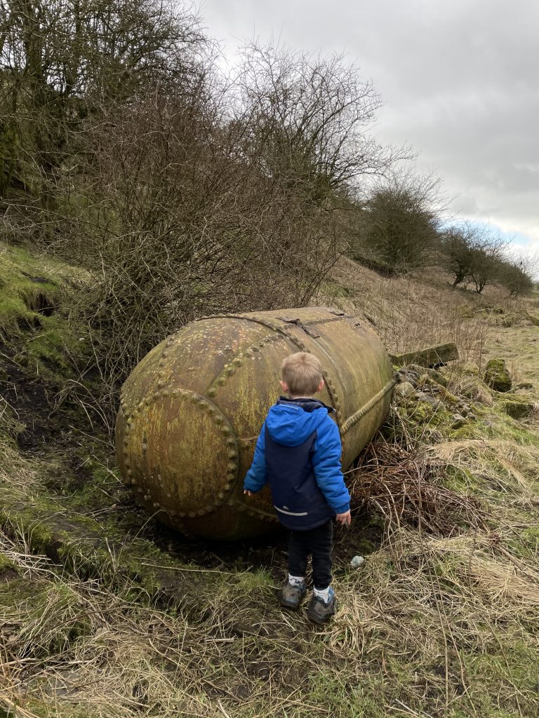 old artefacts on the disused railway line