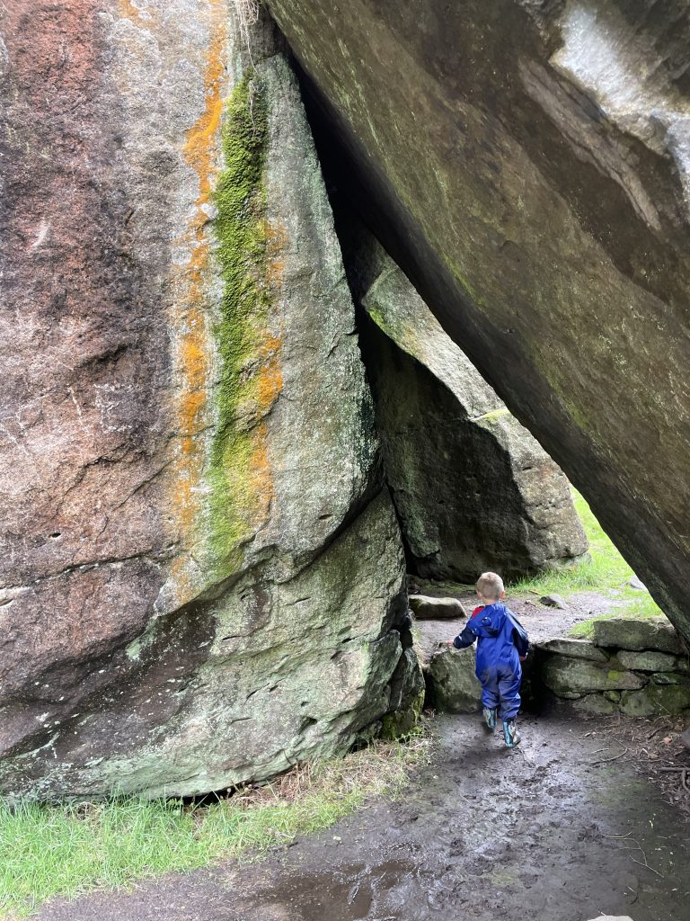 Stripy rocks at otley chevin