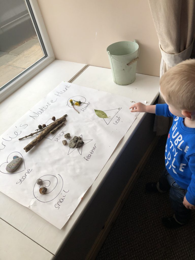 shape and nature treasure scavenger hunt