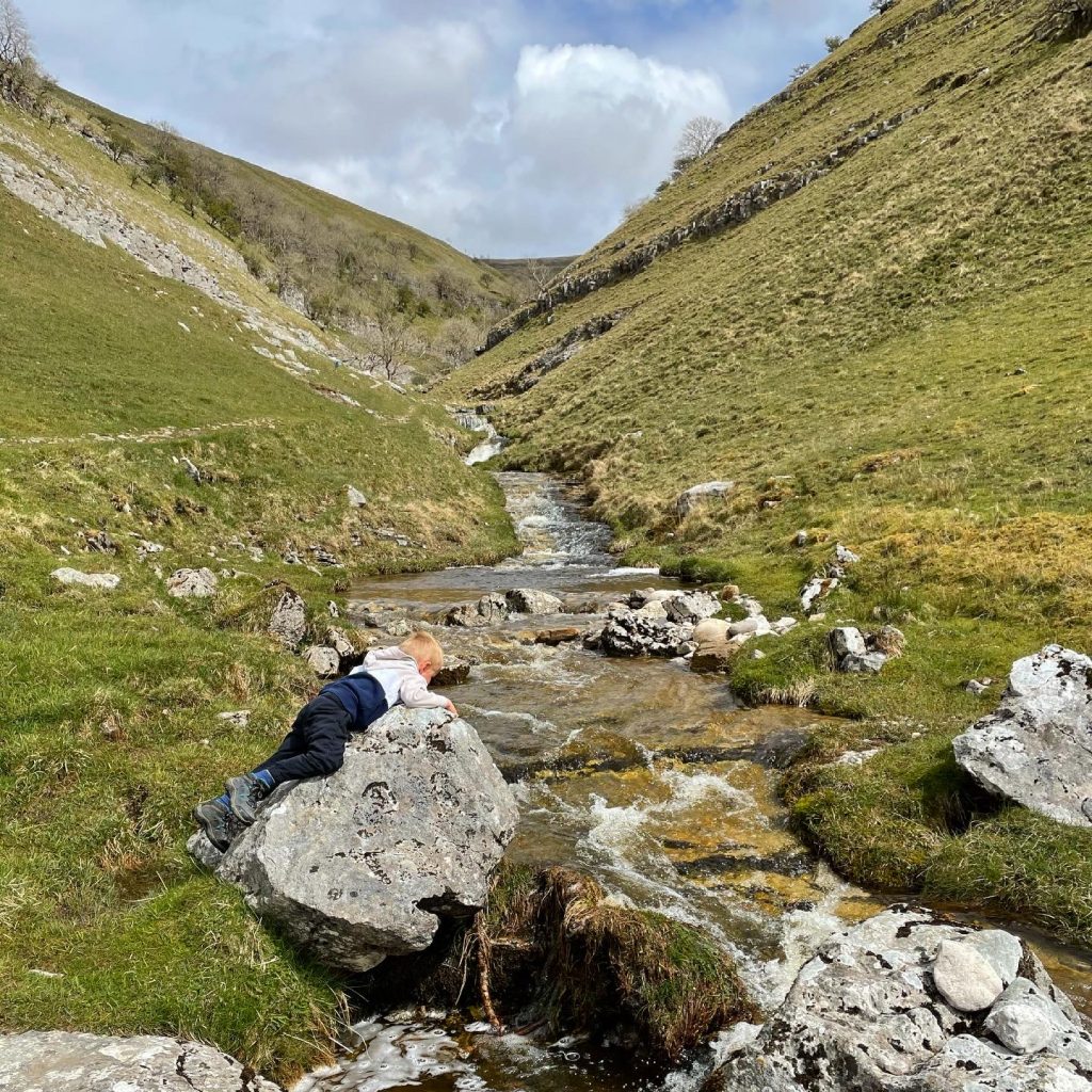 soaking up buckden beck waterfalls