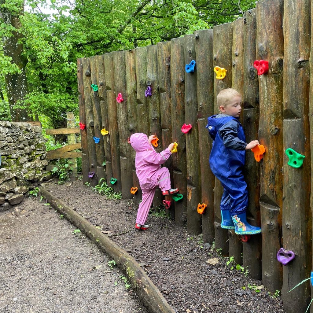 climbing wall at sizergh castle