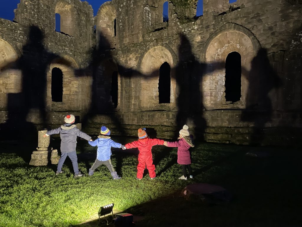 halloween events in Yorkshire - fountains by floodlight