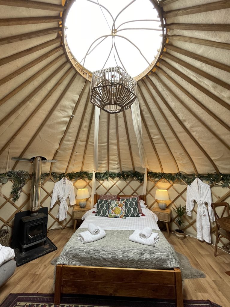 glamping in yorkshire in a yurt