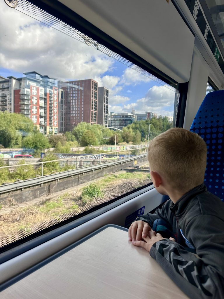 view from the train in to leeds